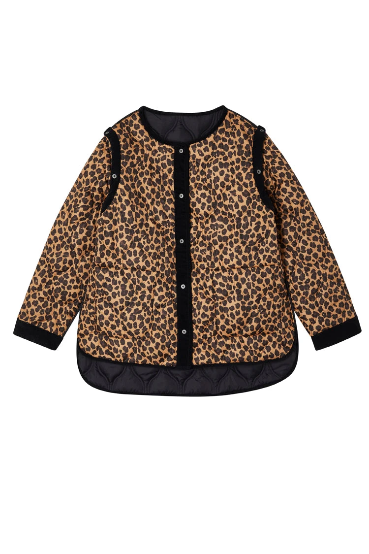 NEVER FULLY DRESSED Black And Leopard Multi-Wear Jacket - Image 17