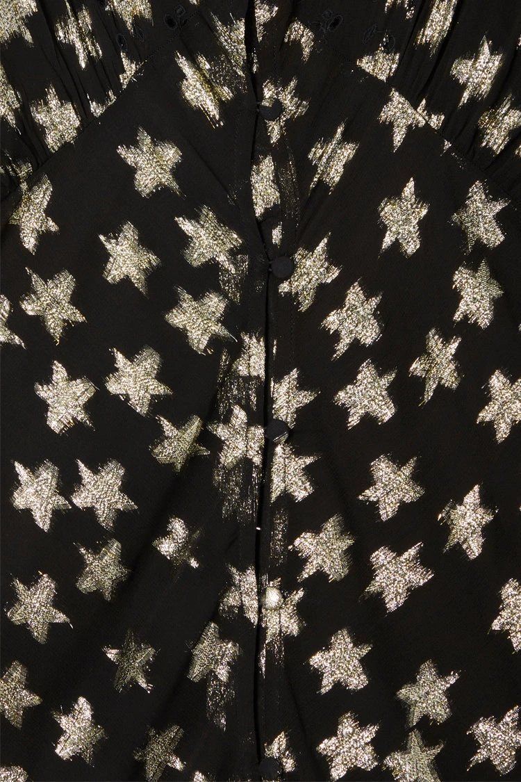 Black Star Jacquard Isabella Dress - Image 13