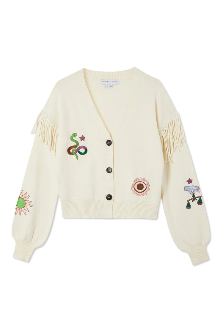 NEVER FULLY DRESSED Cream Mystical Cardigan - Image 9
