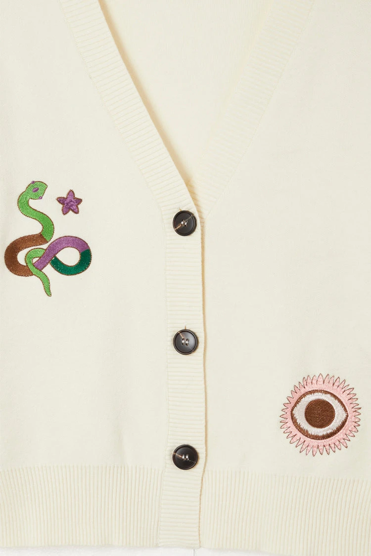 NEVER FULLY DRESSED Cream Mystical Cardigan - Image 11