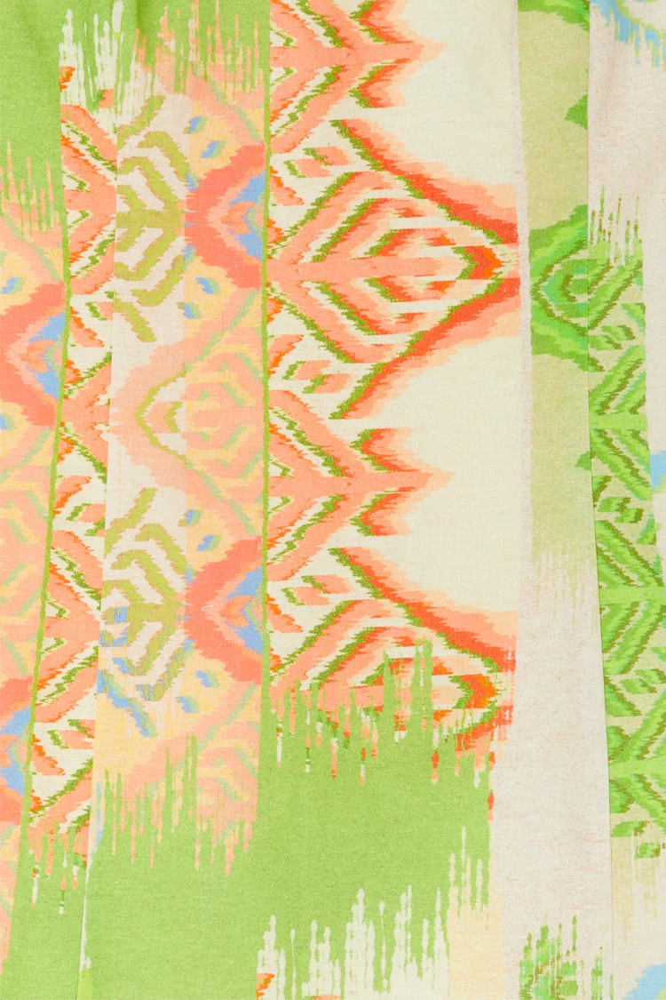 NEVER FULLY DRESSED Green Abstract Sol Bandeau Top - Image 10