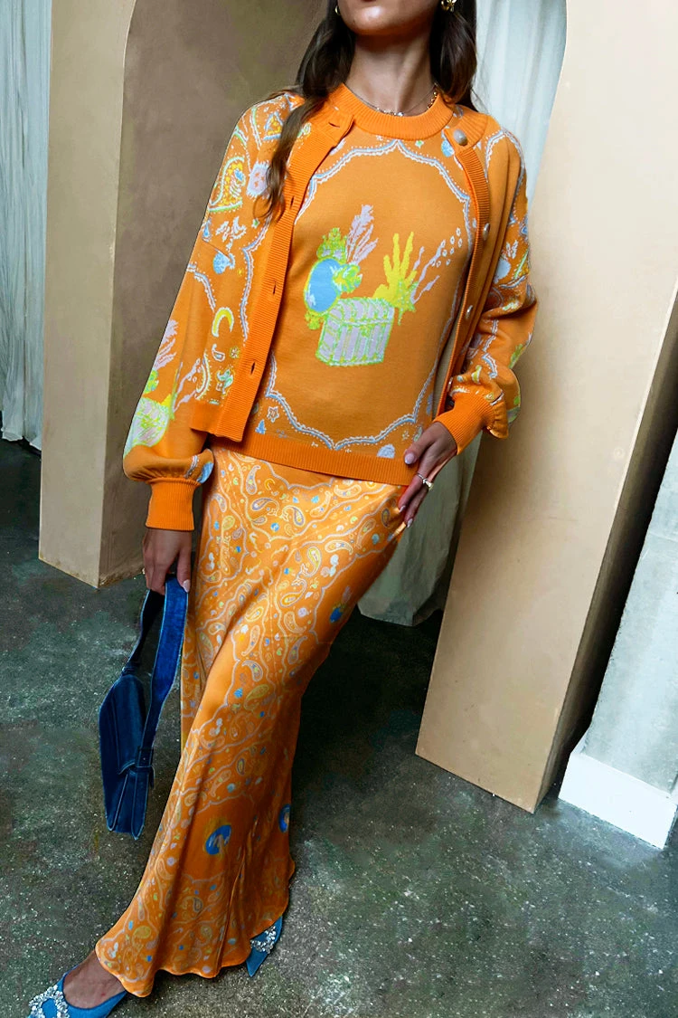 Orange Sealife Portrait Skirt - Image 12