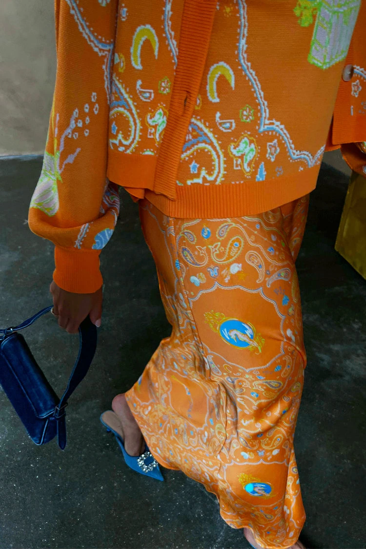 Orange Sealife Portrait Skirt - Image 5