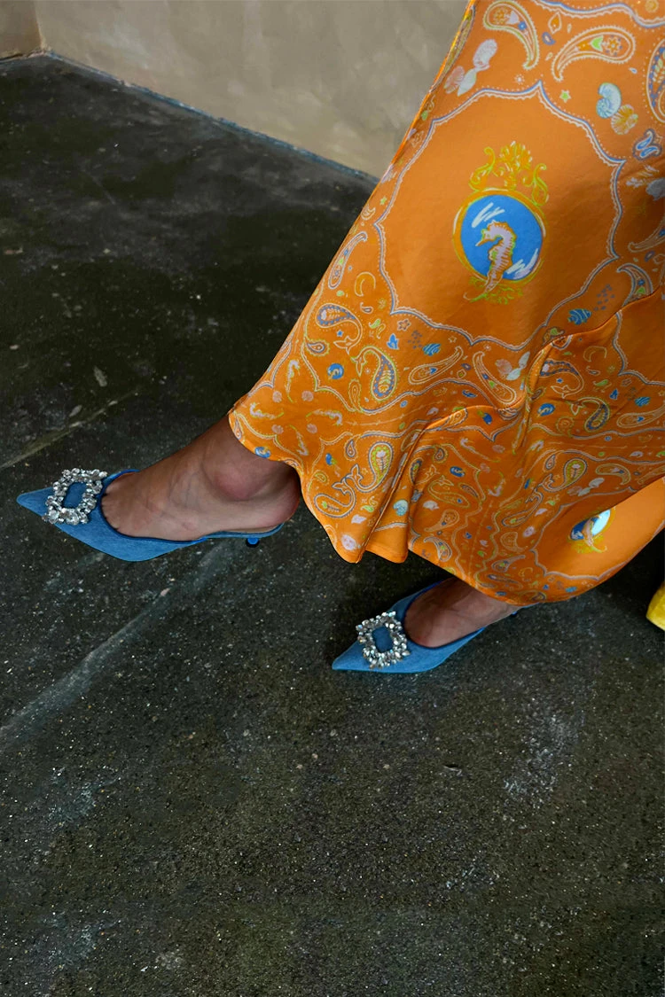 Orange Sealife Portrait Skirt - Image 4