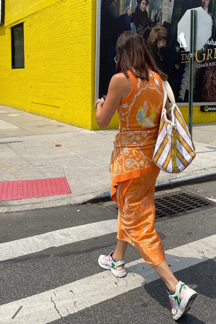 Orange Sealife Portrait Skirt - Image 6