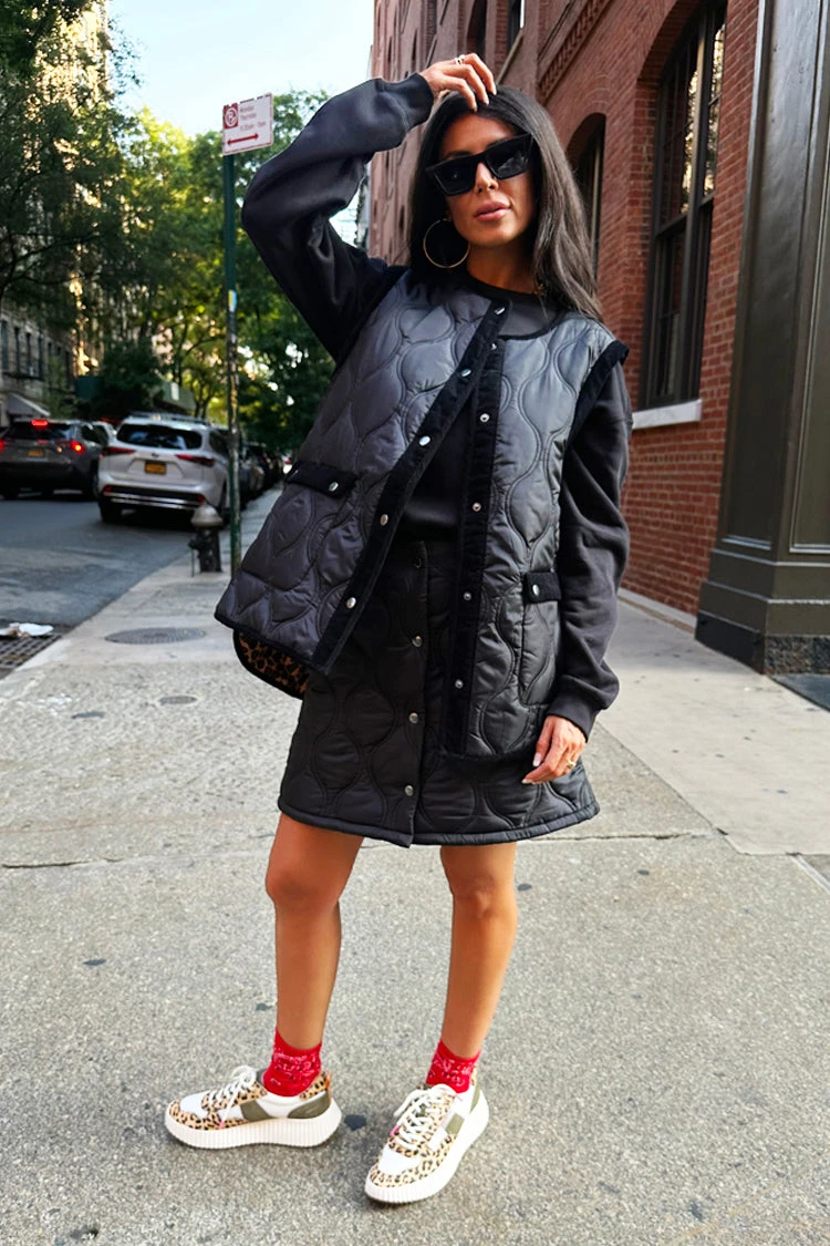 NEVER FULLY DRESSED Black And Leopard Multi-Wear Jacket - Image 12