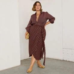 NEVER FULLY DRESSED Coco Plisse Jaspre Skirt