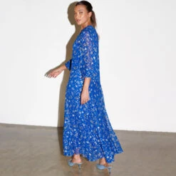 NEVER FULLY DRESSED Blue Running Wild Paisley Bibi Dress Petite