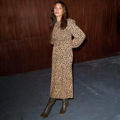 Leopard Swedish Dress