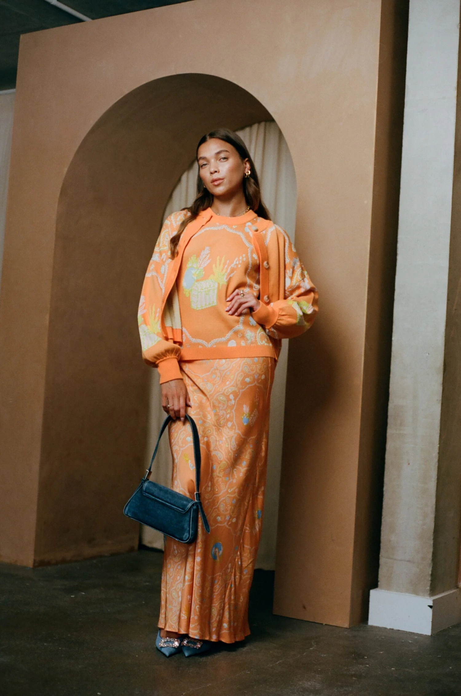 Orange Sealife Portrait Skirt - Image 7