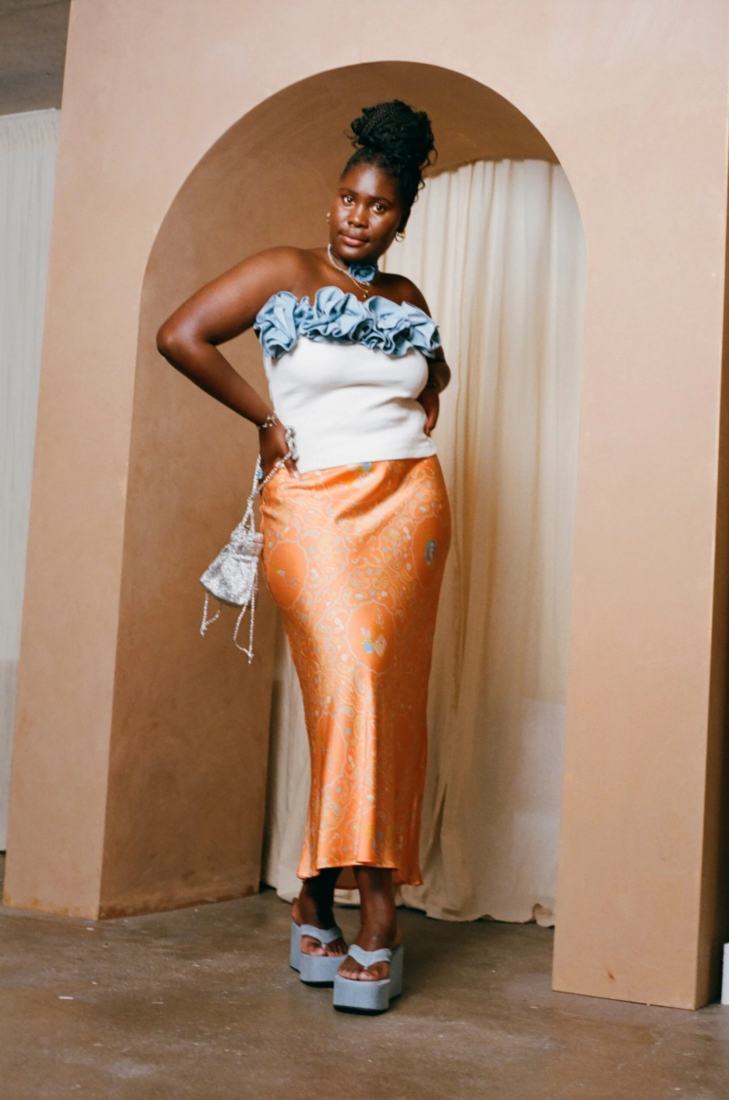 Orange Sealife Portrait Skirt - Image 2