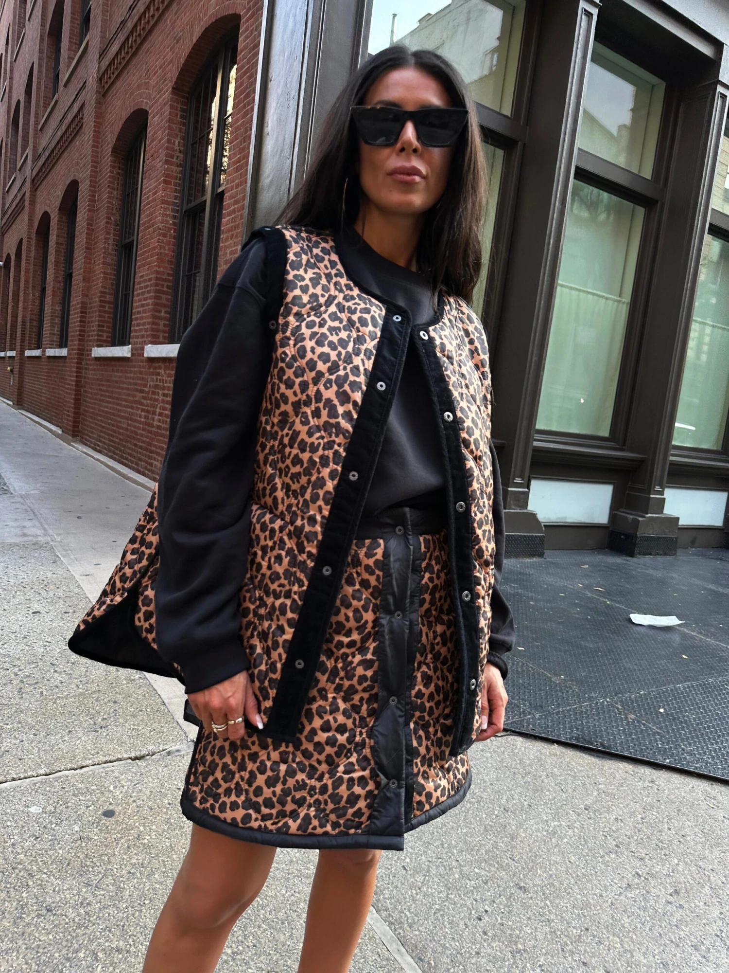 NEVER FULLY DRESSED Black And Leopard Multi-Wear Jacket - Image 13