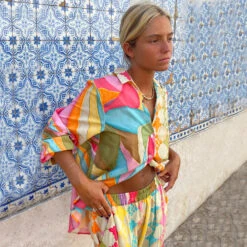 NEVER FULLY DRESSED Multi Abstract Miley Shirt