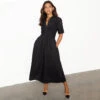 NEVER FULLY DRESSED Black Palm Broderie Hayley Dress