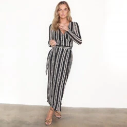 NEVER FULLY DRESSED Crochet Wrap Dress