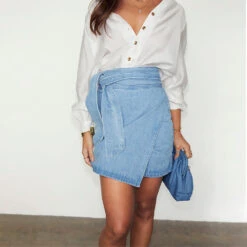 NEVER FULLY DRESSED Denim Mini Jaspre Skirt