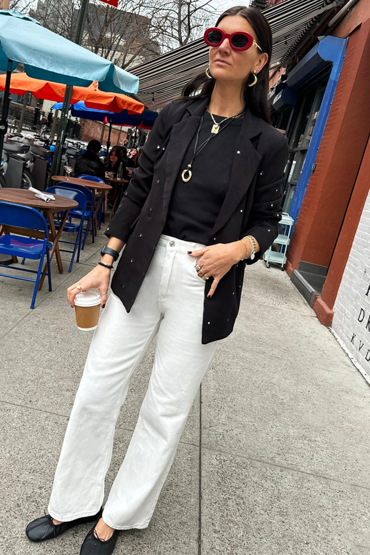 NEVER FULLY DRESSED Ecru Scallop Detail Jeans - Image 10