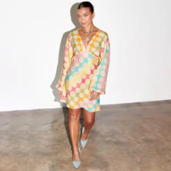 NEVER FULLY DRESSED Pastel Geo Mini Emma Dress