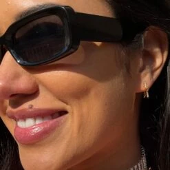 NEVER FULLY DRESSED Gold Plated Star Hoop Earring