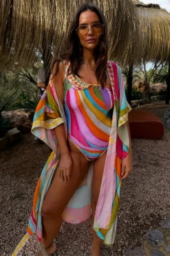 NEVER FULLY DRESSED Abstract Kimono