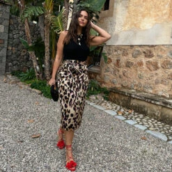 NEVER FULLY DRESSED Brown Leopard Jaspre Skirt