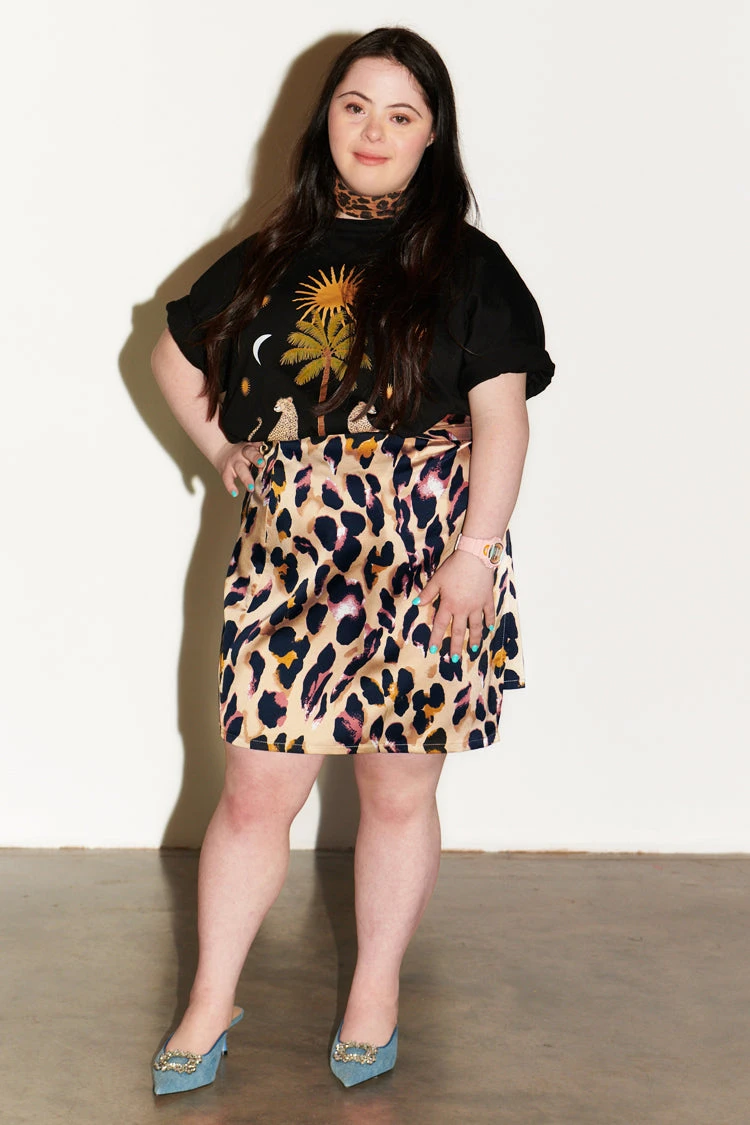 NEVER FULLY DRESSED Leopard Mini Jaspre Skirt Petite - Image 4