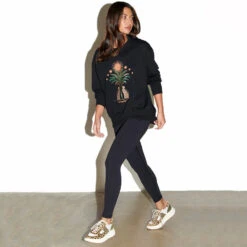 NEVER FULLY DRESSED Black Running Wilder Sweatshirt