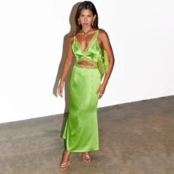 NEVER FULLY DRESSED Lime Mimi Dress