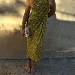 NEVER FULLY DRESSED Lime Sequin Jaspre Skirt