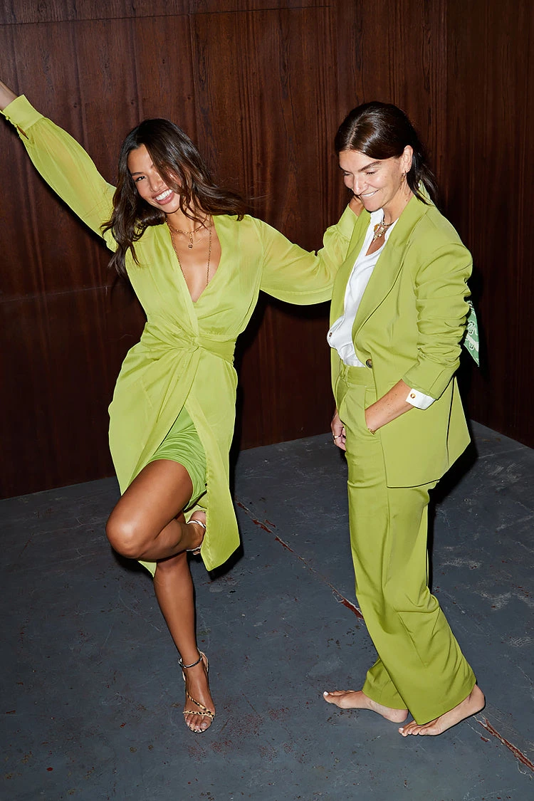 NEVER FULLY DRESSED Deep Lime Sheer Midaxi Vienna - Image 6