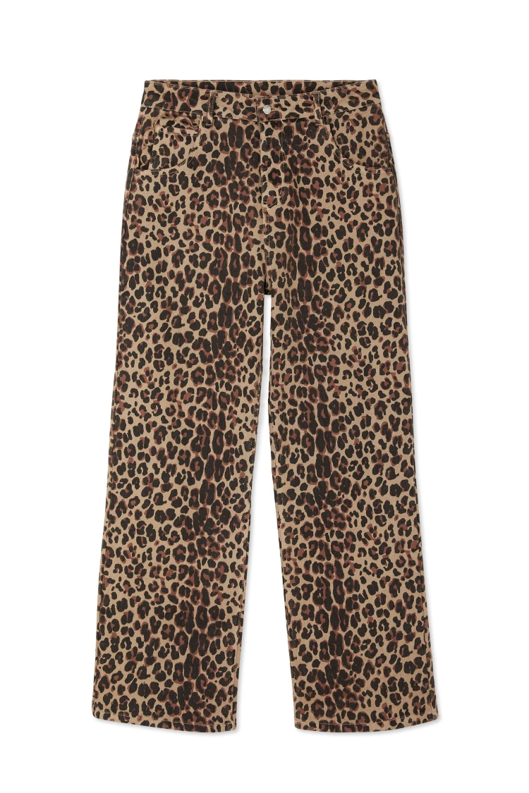 NEVER FULLY DRESSED Leopard Lucia Scallop Detail Jeans Petite - Image 12
