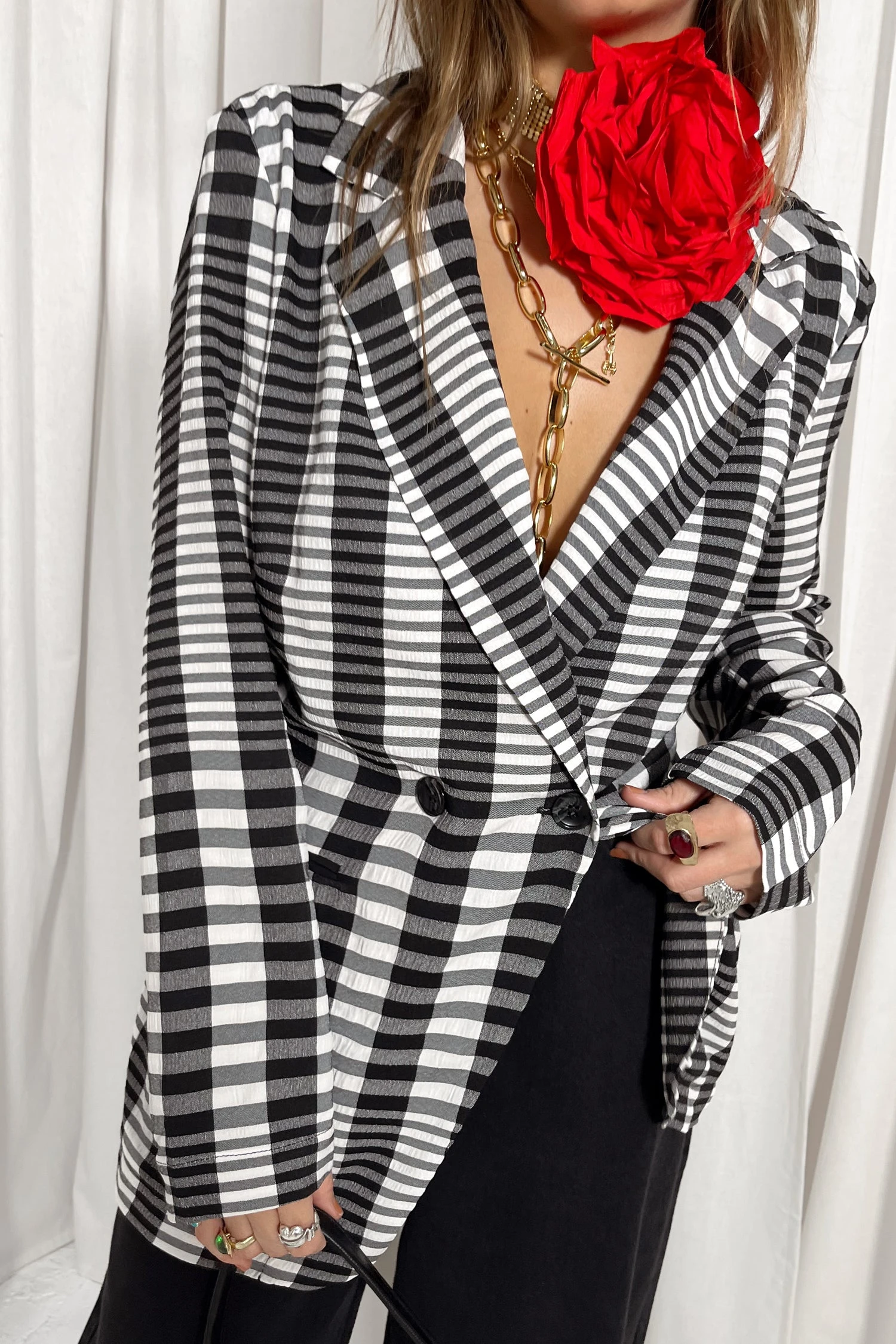 Mono Check Blazer - Image 3