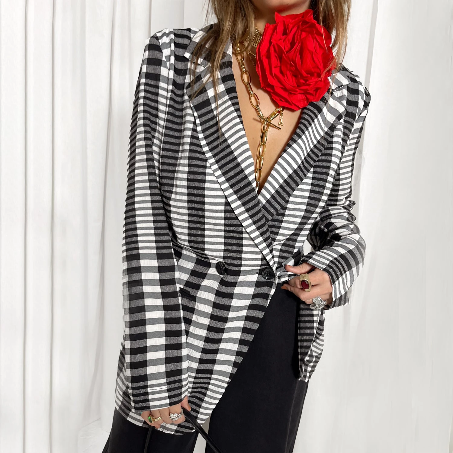 Mono Check Blazer