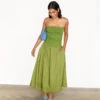 NEVER FULLY DRESSED Olive Lola Mid-axi Dress