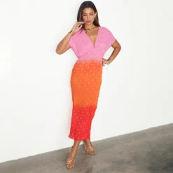 NEVER FULLY DRESSED Pink Ombre Elodie Dress Petite