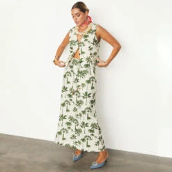 NEVER FULLY DRESSED Green Palm Amy Skirt