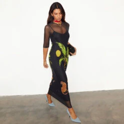 NEVER FULLY DRESSED Black Ibiza Mesh Izzy Dress