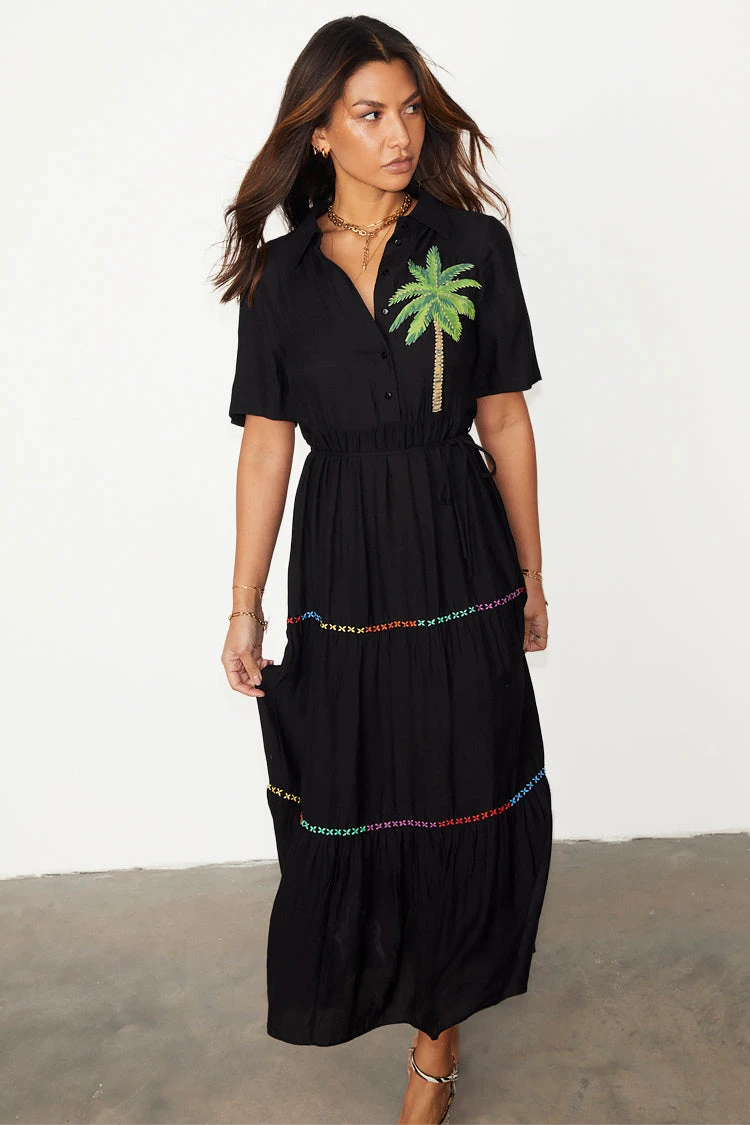 NEVER FULLY DRESSED Black Palm Immy Dress - Image 7