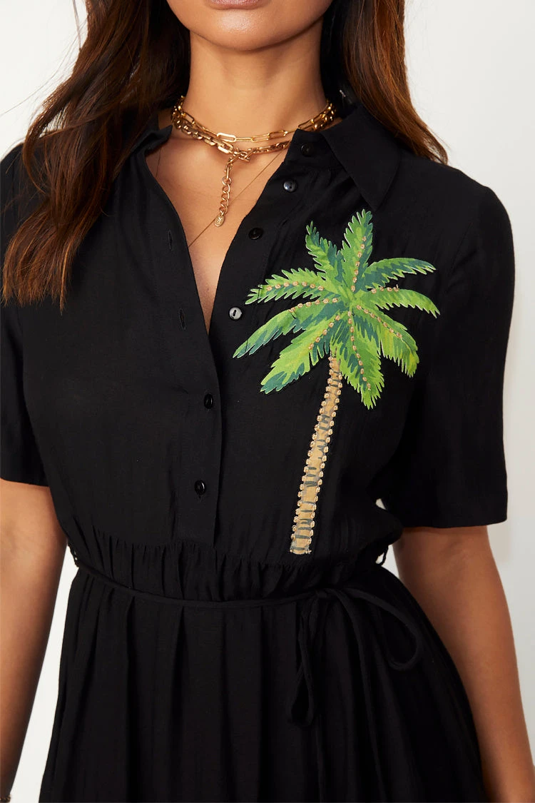 NEVER FULLY DRESSED Black Palm Immy Dress - Image 5