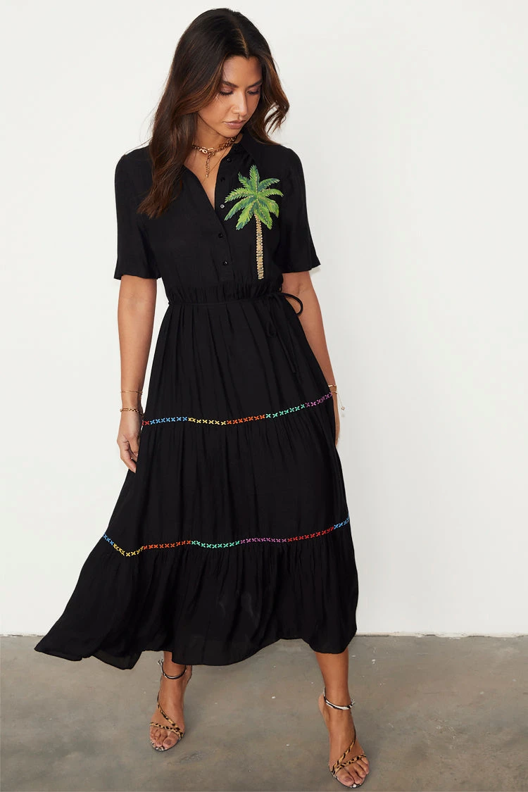 NEVER FULLY DRESSED Black Palm Immy Dress - Image 2