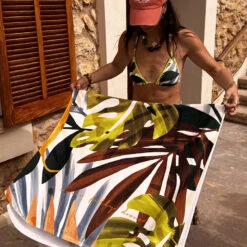 NEVER FULLY DRESSED Palm Leaf Printed Towel