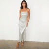 NEVER FULLY DRESSED Silver Plisse Luna Dress