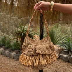 NEVER FULLY DRESSED Raffia Bag