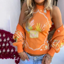 Orange Sealife Dolly Tank Top