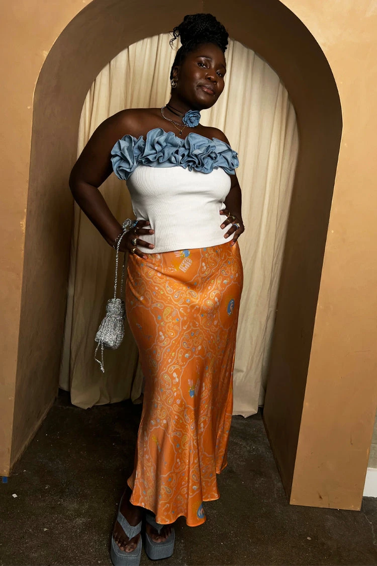 Orange Sealife Portrait Skirt - Image 14