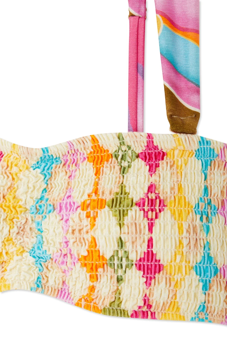 NEVER FULLY DRESSED Abstract Sheered Bikini Top - Image 13