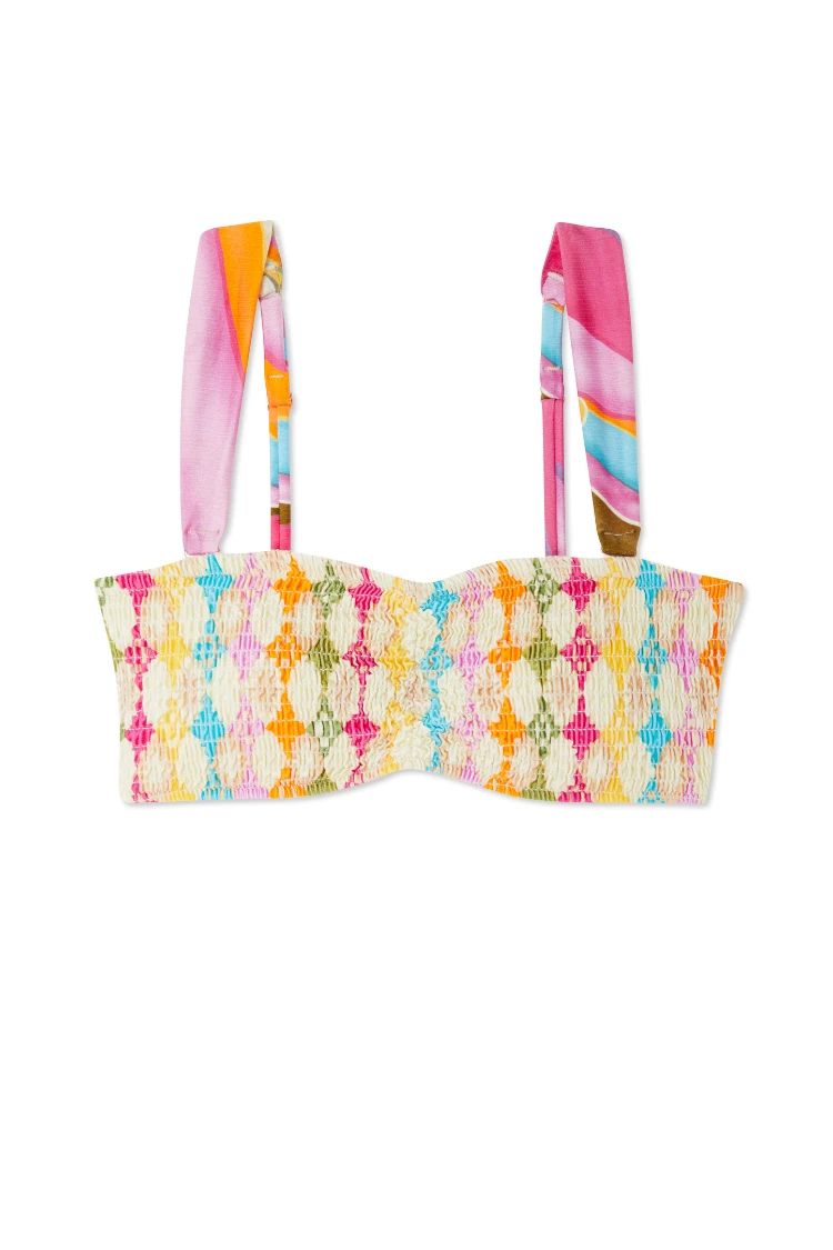 NEVER FULLY DRESSED Abstract Sheered Bikini Top - Image 11