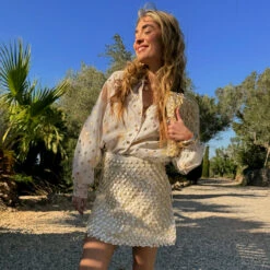 NEVER FULLY DRESSED Shell Mini Wrap Skirt