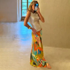 NEVER FULLY DRESSED Multi Sundazed Summer Dorris Skirt