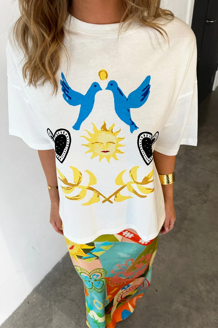 NEVER FULLY DRESSED White Sundazed Summer T-Shirt - Image 2